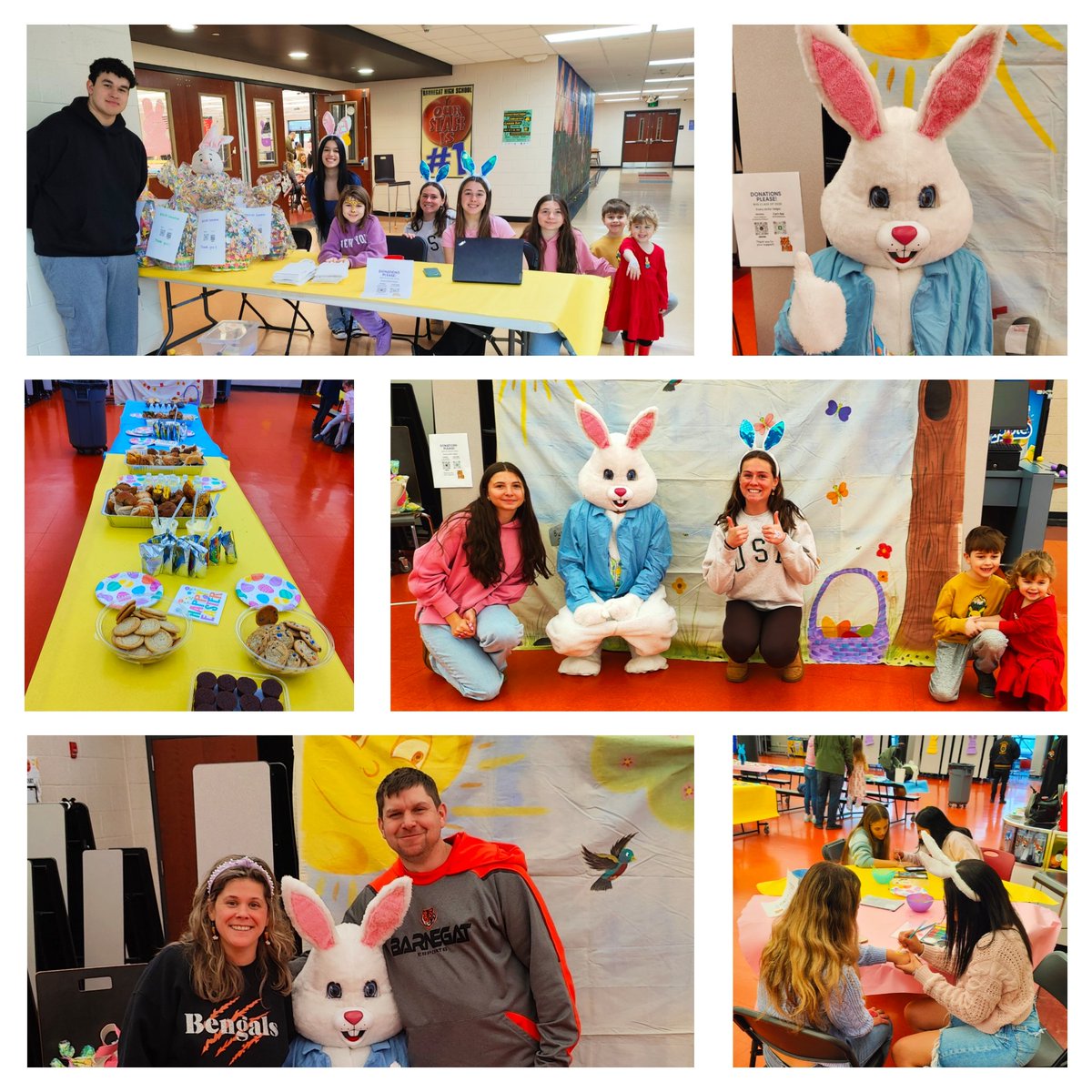 It was an egg-stra special morning at Bagels with the Bunny <a href="/Barnegat_HS/">Barnegat High School</a>! 🐇🐣 #BHS #OneBarnegat #BarnegatInspires