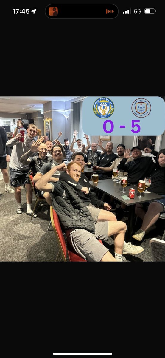 Massive 5-0 win for our second team today sees us take poll position to win the league next week🏆A dominant performance across the park and also a Special mention to the scow ultras who shook the Ray Davies up🥳
#OneClubTwoPromotions
