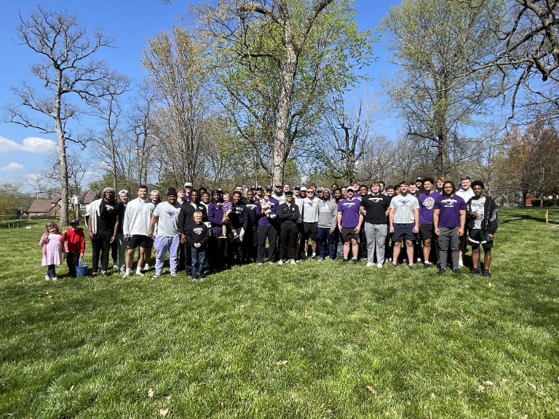 Mckendree_FB's tweet photo. Got to meet some future Bearcats at the Mckendree Easter Egg hunt this morning!!! Great chance to support @McKendreeU and @McKendreeAlumni put on a great event!! https://t.co/mznqPXR8Oa