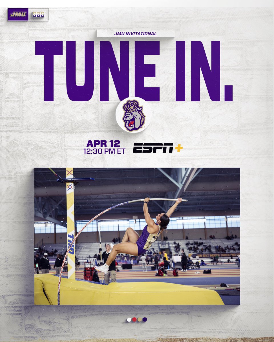 We have a full day of <a href="/JMUTFXC/">JMU Track & Field and Cross Country</a> for you today starting at 12:30PM on ESPN+! We hope to see you running over to watch 🏃💨