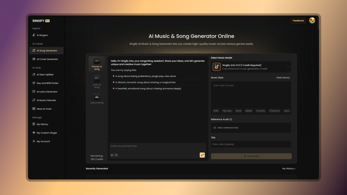 🚀 Singify 2 is here!

Your favorite AI music&amp;song generator just got a major upgrade.

🎵 More styles
🎙️ Better song generator
⚡ Smarter AI tools

📢 Try Singify Today – Express Your Feelings Through Music! 

👉bit.ly/4lKFBgH

#Singify #AI #AIMusic #coversong  #aisong