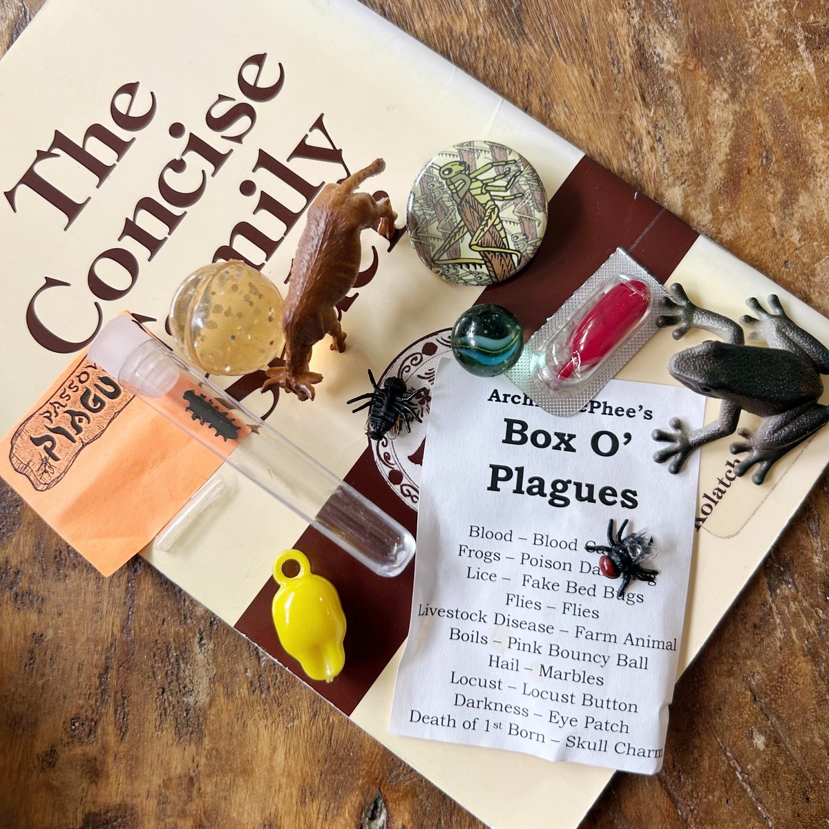 Ready for Passover with my Box O’ Plagues from <a href="/ArchieMcPhee/">Archie McPhee</a>