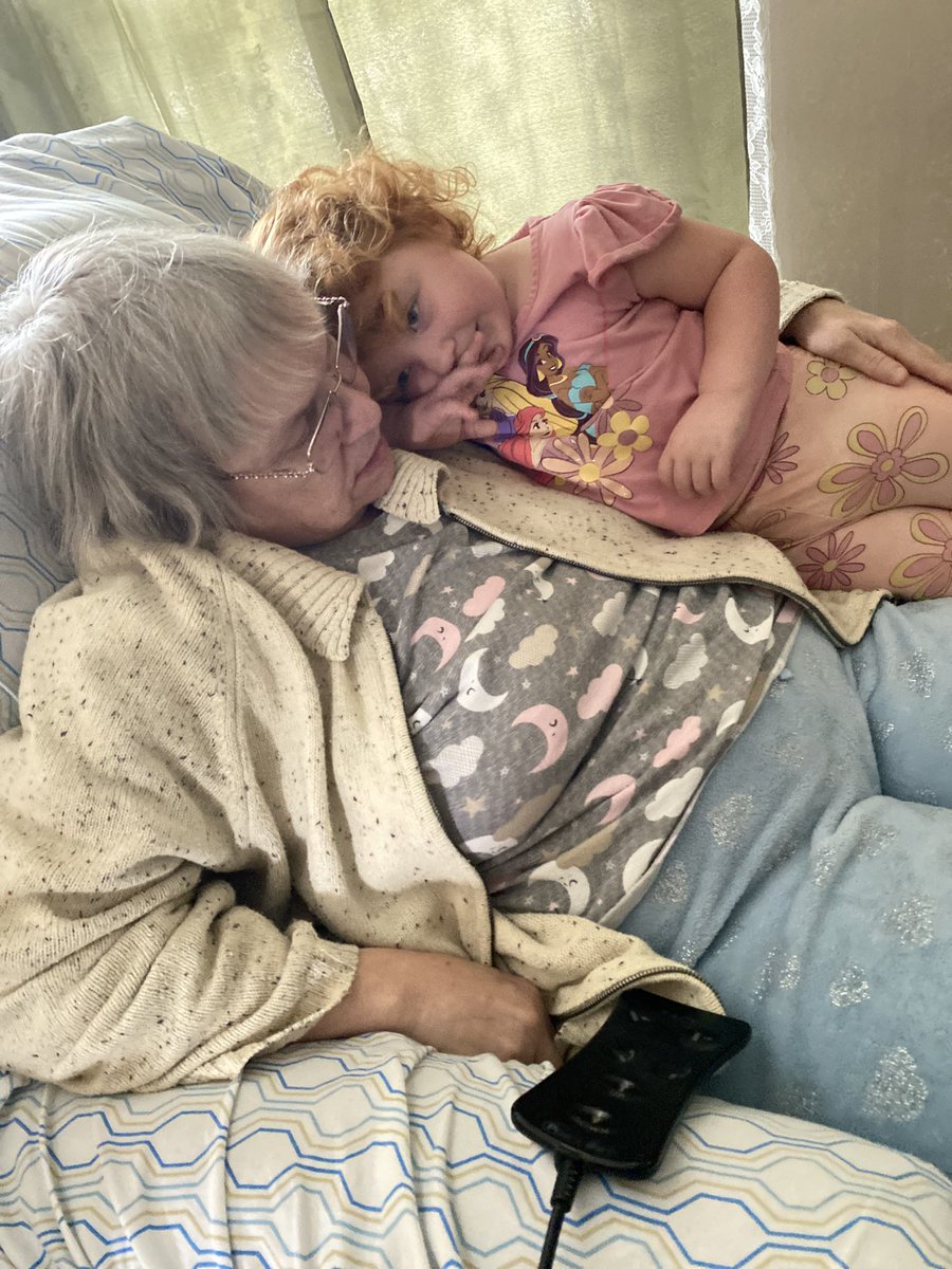 For the first time in 6 years I got to sit with the woman who raised me alongside my mother. I watched her husband, my grandfather, put aside his feelings and let my grandmother have her family together again. This woman who’s frail and fading, will forever be my hero.