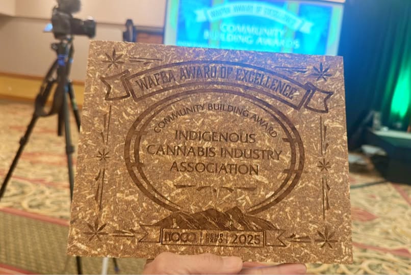 Honoring the Indigenous Cannabis Industry Association with the WAFBA Award of Excellence at #NoCo11 🌿

For leadership, equity &amp; community in hemp and cannabis.

✊🏽👏 #WAFBAExcellence #OneLouder #HempEquity