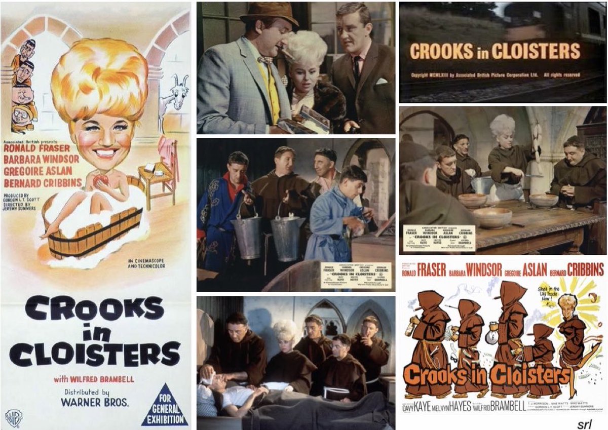 SaveRedlandLibr's tweet photo. 9:05pm TODAY on @TalkingPicsTV
The 1964 #Comedy film🎥 “Crooks In Cloisters” directed by #JeremySummers from a screenplay by T.J. Morrison & Mike Watts (original story)
🌟 #BarbaraWindsor #RonaldFraser #GrégoireAslan #BernardCribbins #MelvynHayes #DavyKaye #WilfridBrambell https://t.co/xhLIJxkvs9