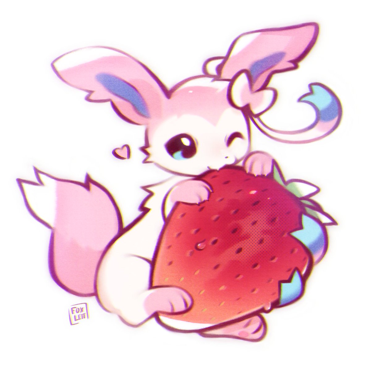 tiny sylveon or big strawberry? 🍓