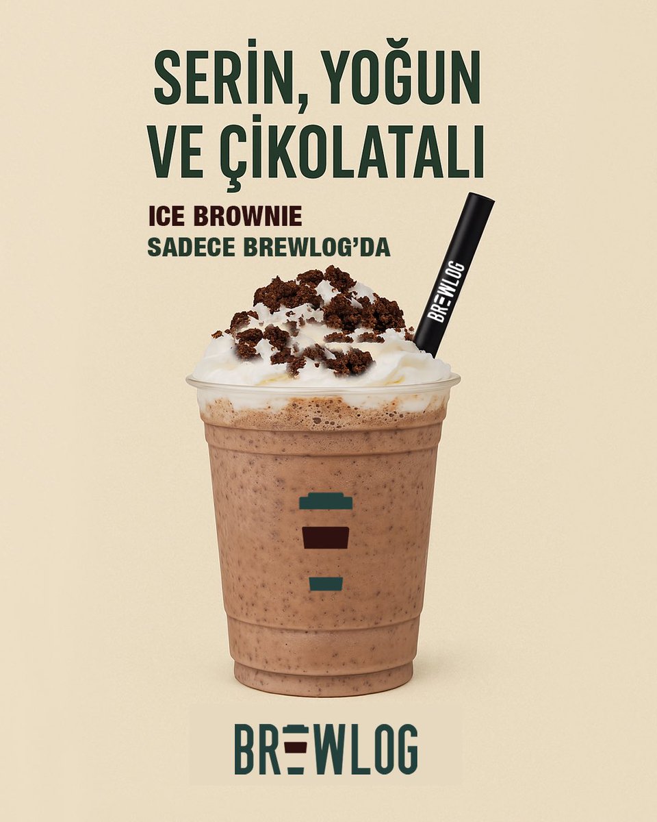 brewlogtr's tweet photo. Yazın sürprizi Brewlog' dan ❗️Karşınızda Ice Brownie 🤩
Serin, yoğun ve bol çikolatalı yepyeni lezzetimiz Ice Brownie şimdi sadece BREWLOG şubelerinde!
Damakta iz bırakan brownie parçalarıyla hazırlanan bu özel içecek, yaza tatlı bir dokunuş katıyor. 
#brewlog https://t.co/QLMY5KAYJN