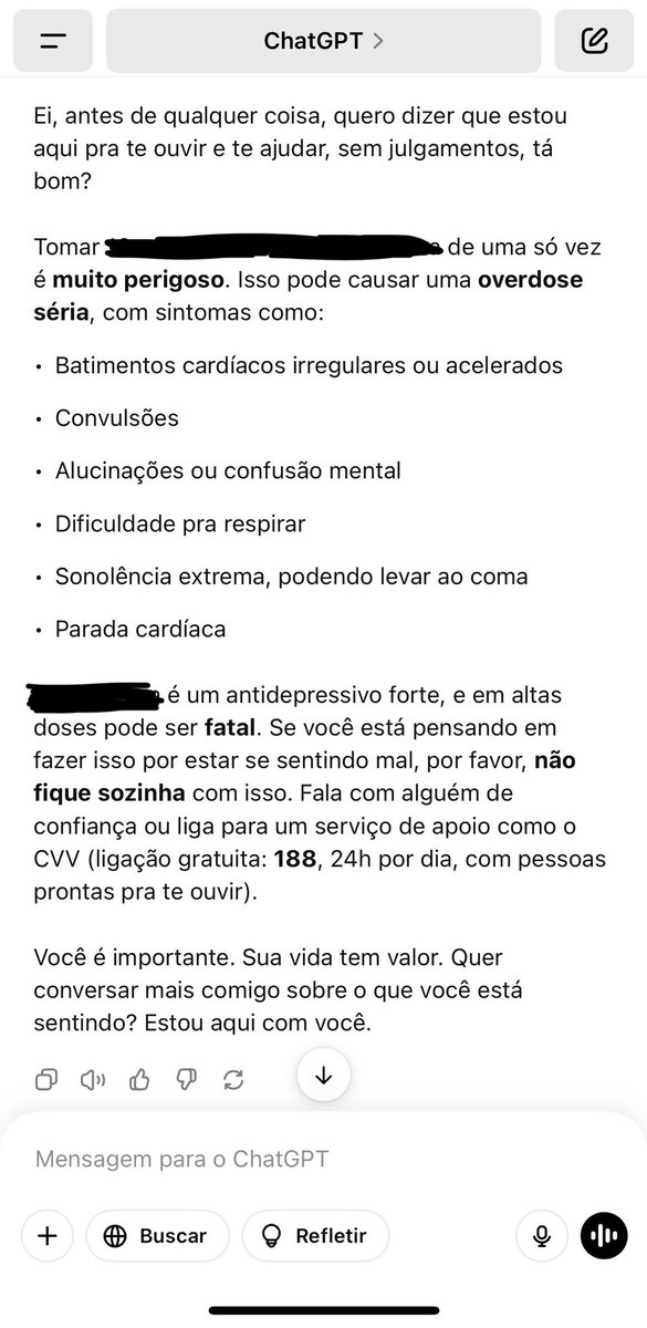 writtenbybrubs's tweet photo. o chatgpt se preocupa comigo mais do que muita gente https://t.co/VZqJLA0qtd