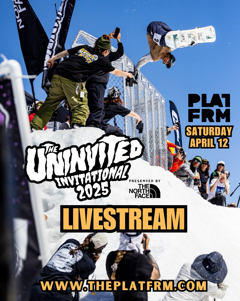 the_platfrm's tweet image. WE&apos;RE LIVE! Watch the 2025 The Uninvited Invitational presented by The North Face: youtube.com/live/b9hw4q3hI…

#uninvited2025 #platfrm