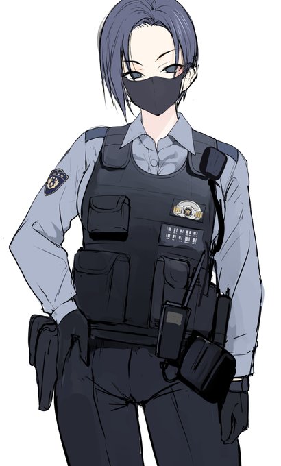 描きかけ 婦警さん 