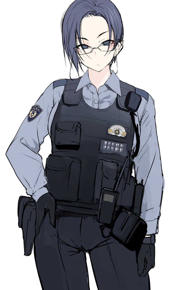 描きかけ 婦警さん 