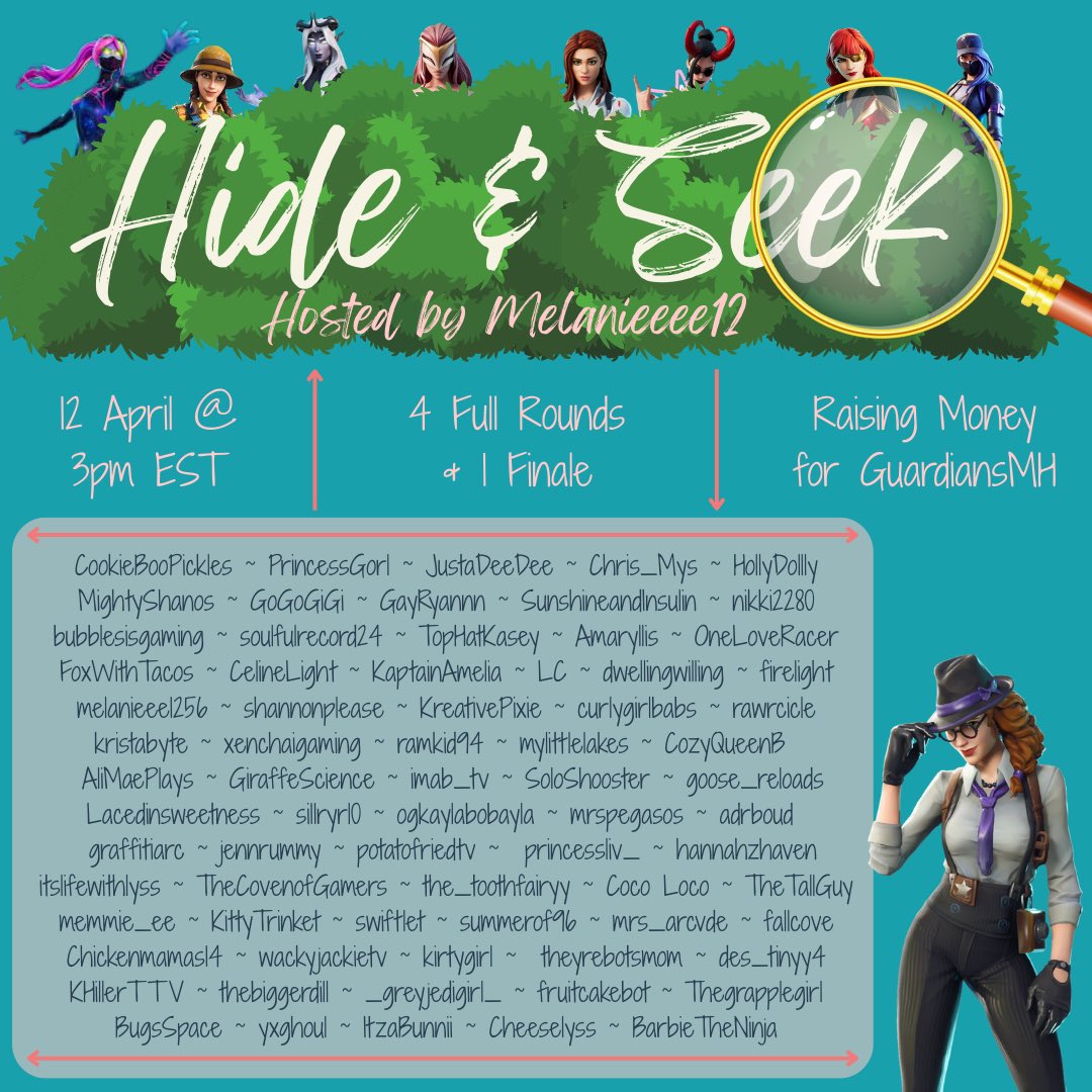 Participating in this #fortnite tourney! I’ll be live at 11am PST and the tourney starts at 12pm PST! Hope to see y’all there 

twitch.tv/princessgorl