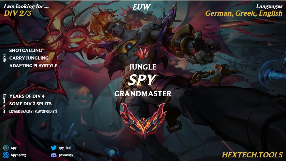 We were not able to hold the spot so I am going LFT. Pref div 2 but I am open for anything. 
Although my record looks like dogshit I am confident in my abilities and certain that I can bring a carry playstyle to a Team. DM on Twitter or dc. 
Likes and retweets appreciated
