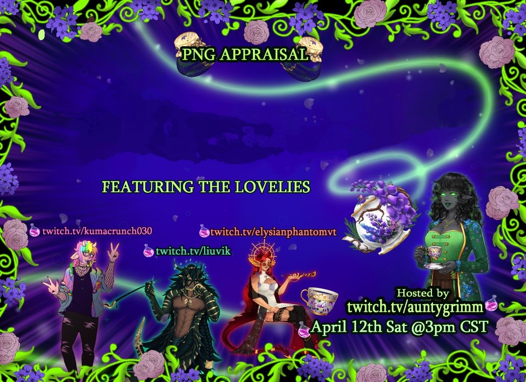 Appraisal, the thing that tells the value of something. At 3pm CST find out if you're among commonality, or within the realm of mythically rare! ✨

#pngtuber #PNG #Vtubers