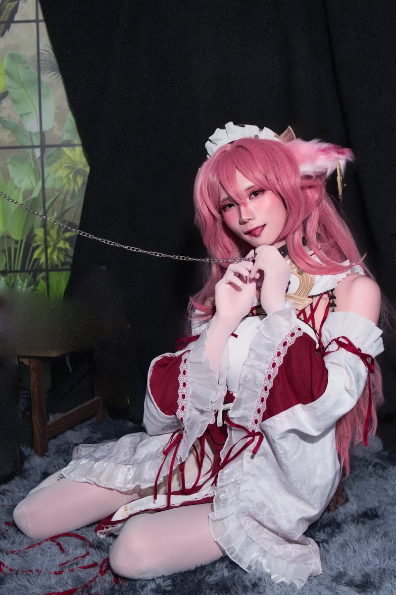 luyao224's tweet photo. #八重神子 #cosplay  #男娘
📷：@MuMumu7Chi 
谢谢宝宝把我拍的这么涩 https://t.co/b621CG4Spk