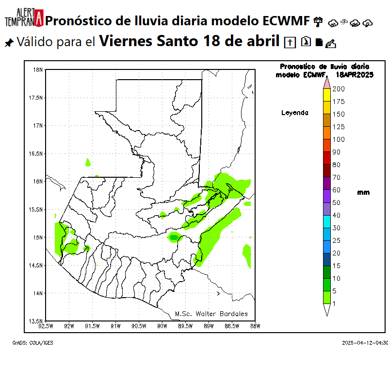 AlertaGt502's tweet photo. ✅El Miércoles y Jueves Santo pueden presentarse lluvias muy fuertes en Franja Transversal del Norte #FTDN, Caribe, comienzan a elevarse las temperaturas máximas de hasta 40ºC en la Costa Sur
#ClimaGt #TraficoGt #LluviasGt
#SistemaDeAltaPresión #AltaPresión
#TiempoGt #TransitoGt https://t.co/uXoNhE0dZ3