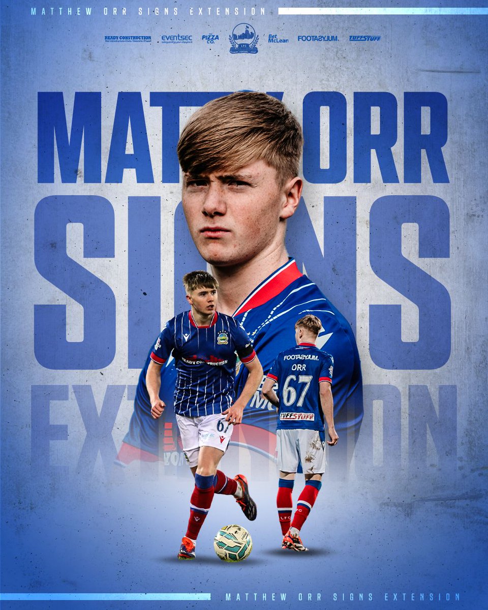 OfficialBlues's tweet photo. 𝙊𝙍𝙍 𝙀𝙓𝙏𝙀𝙉𝘿𝙎  ✏️

Linfield Football Club are delighted to announce that defender Matthew Orr has penned a further one year contract extension on his contract with the club 🔵⚪🔴

#COYB #AFJ https://t.co/73jNfJz8do