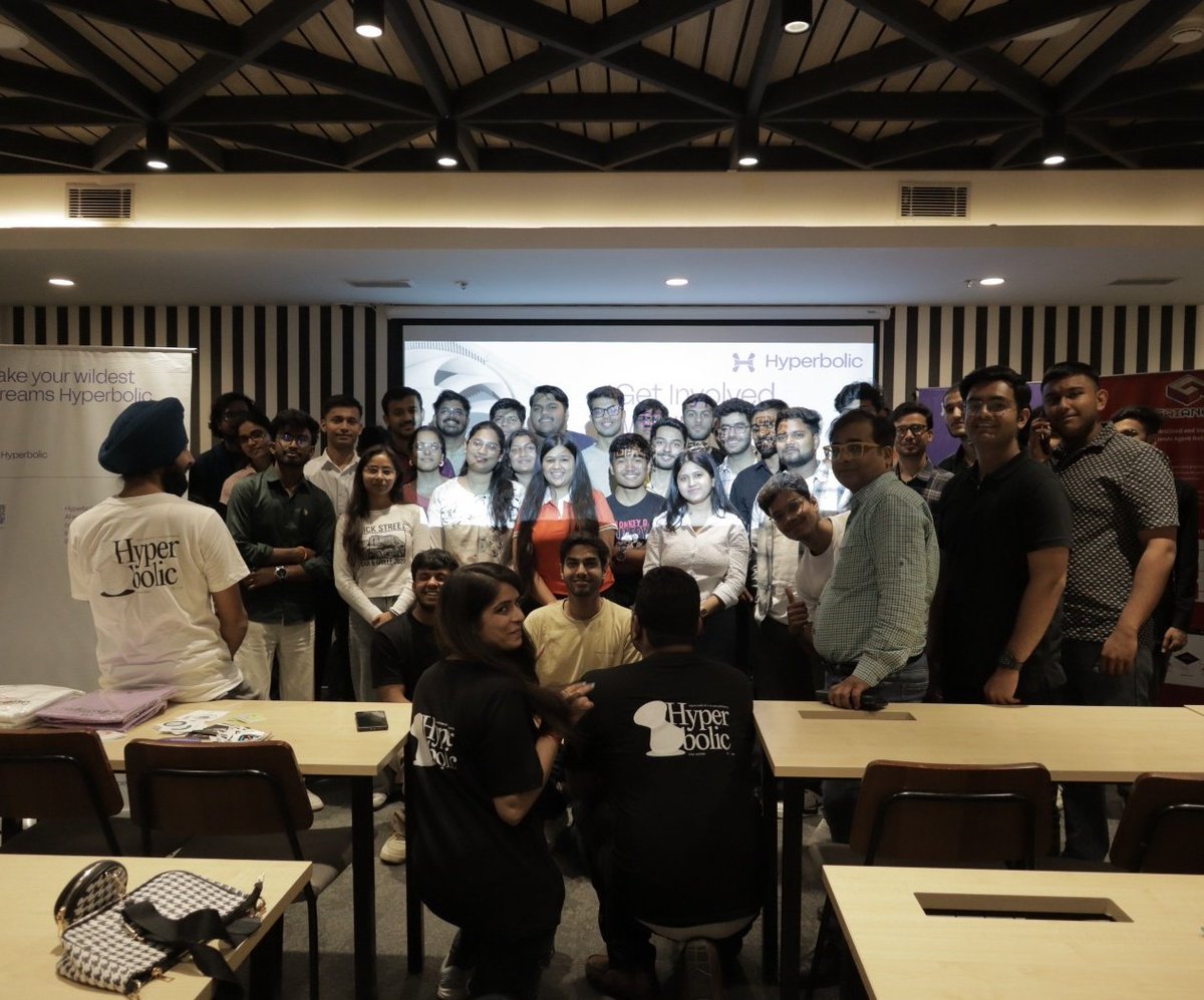 Hyperbolicindia's tweet image. AI after hours is back at Delhi 🇮🇳 . Here are some vibe from today&apos;s event.

Let&apos;s keep pushing toward a future where Al is democratized through decentralized GPU marketplaces and open-access infrastructure.

✨ Huge shoutout to  @BharatGupta9892,@0xtadashii