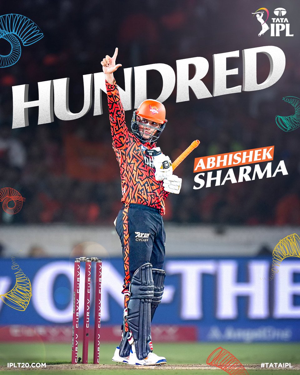 𝗕𝗥𝗘𝗔𝗧𝗛𝗧𝗔𝗞𝗜𝗡𝗚 💯🔥

A scintillating CENTURY for Abhishek Sharma in just 4⃣0⃣ deliveries 🤯

Did you get a chance to catch your breath? Because we didn't 😮‍💨 

Updates ▶ bit.ly/TATAIPL-2025-27

#TATAIPL | #SRHvPBKS