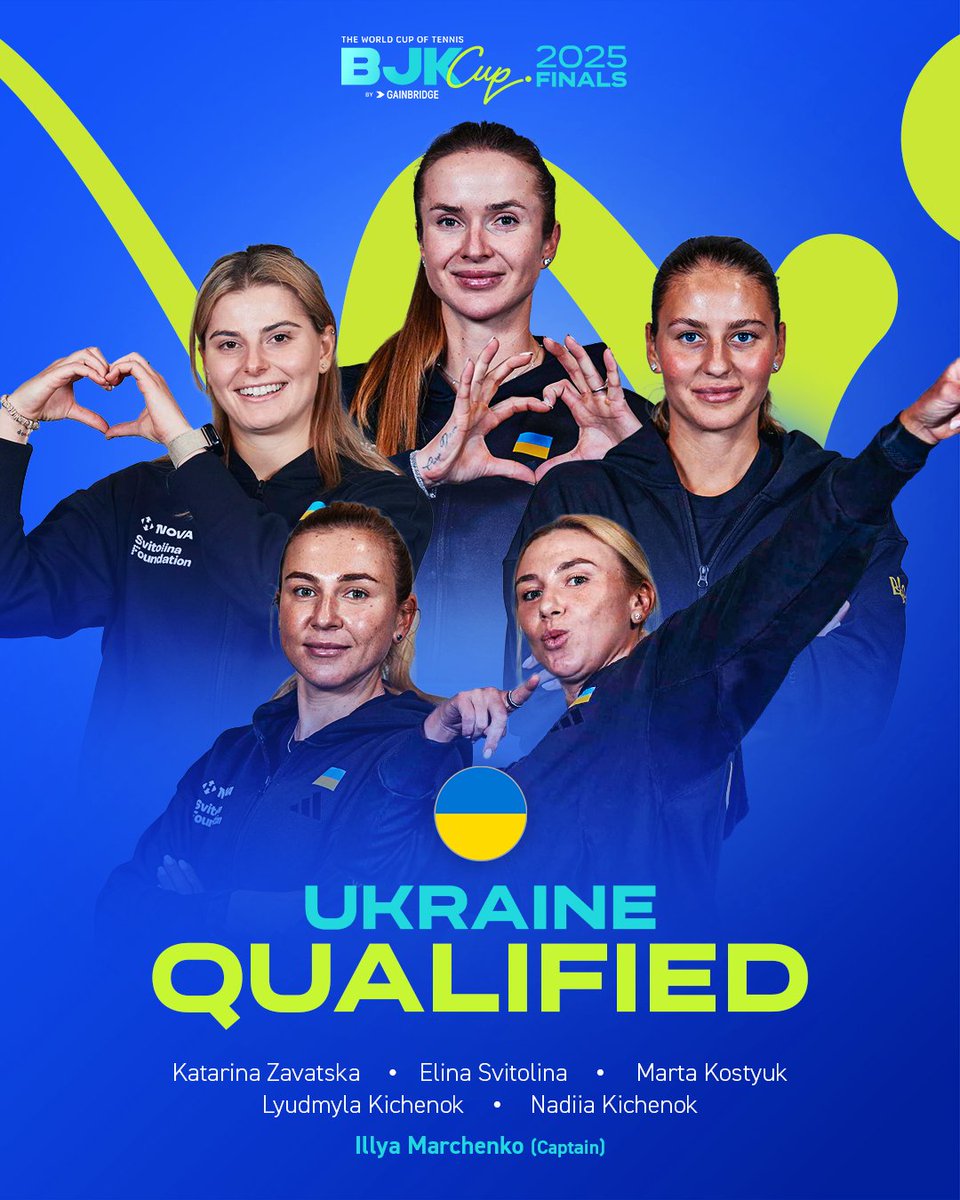 For the very first time 💙💛🥳

Ukraine will make their first ever appearance at the #BJKCup Finals!