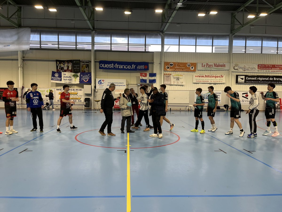 Hand-Ball CJF moins de 18 contre Guinguamp. Coup d’envoi à 19h00