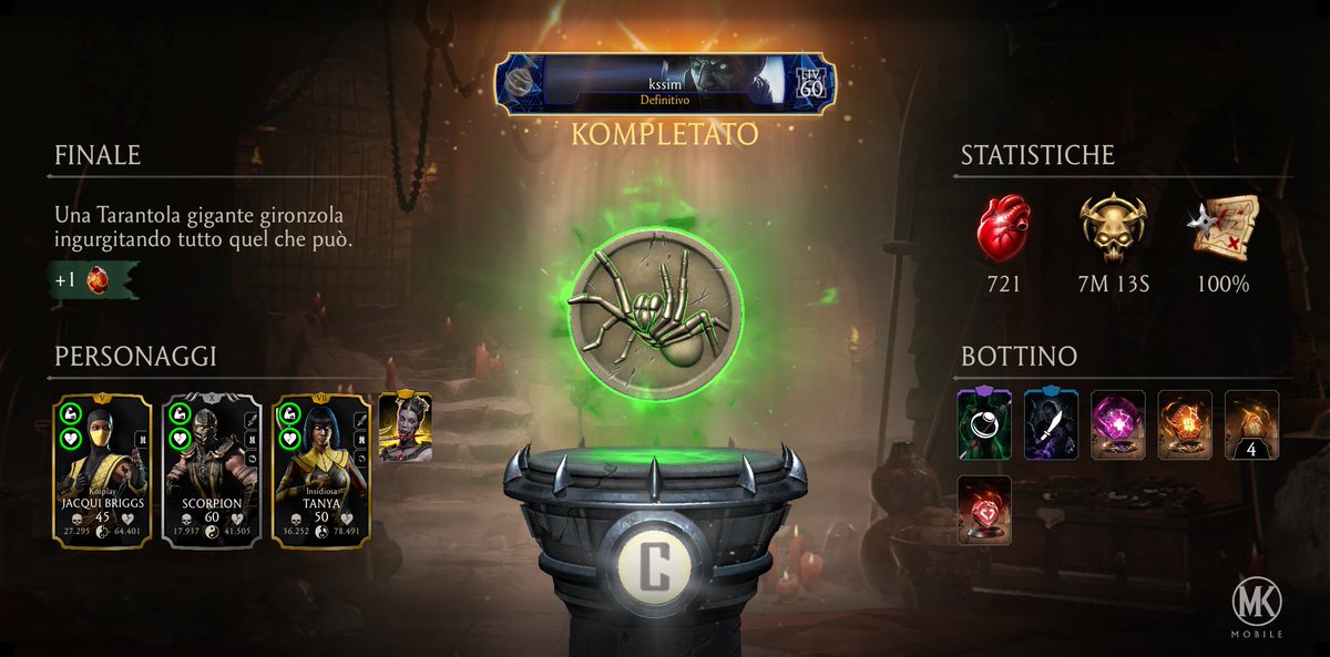 SamueleCapano's tweet photo. Ho kompletato una Corsa nella Kripta su Mortal Kombat Mobile! Vedi Statistiche Corsa nella Kripta https://t.co/2y71EcbOMH