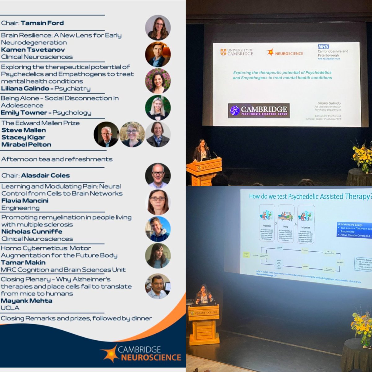 Lili Galindo MD PhD (@lili_galindo) on Twitter photo Thank you <a href="/CamNeuro/">Cam Neuroscience</a> for inviting me as speaker at the CNS2025: Expanding the Horizons of Brain Research 🧠
Thank you <a href="/Tamsin_J_Ford/">Professor Tamsin Ford 💙</a> for chairing
👉🏽 Psychedelic assisted therapy 💊🍄
👉🏽 Cambridge Psychedelic Research Group ✨
Excellent event, vibrant academic community Thank you <a href="/CamNeuro/">Cam Neuroscience</a> for inviting me as speaker at the CNS2025: Expanding the Horizons of Brain Research 🧠
Thank you <a href="/Tamsin_J_Ford/">Professor Tamsin Ford 💙</a> for chairing
👉🏽 Psychedelic assisted therapy 💊🍄
👉🏽 Cambridge Psychedelic Research Group ✨
Excellent event, vibrant academic community