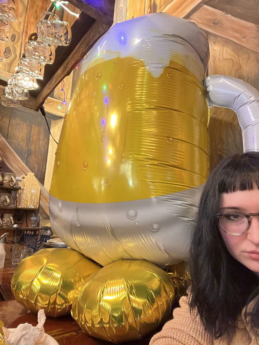 COSMOSAZTEC1's tweet photo. Yeah no I'm here you can find me next to the giant beer glass balloon with balls https://t.co/IOufLcs9v1