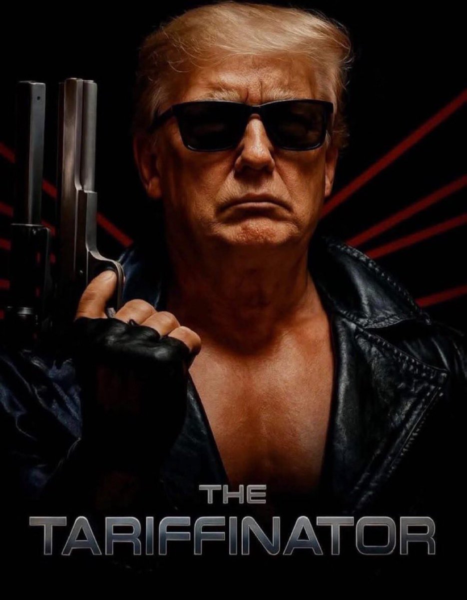 ENDomains's tweet photo. I bought this for a laugh : https://t.co/ycQBAI1ev4 "I’ll be back… with revised trade duties." #Tariffinator https://t.co/fs0m2qfXdt