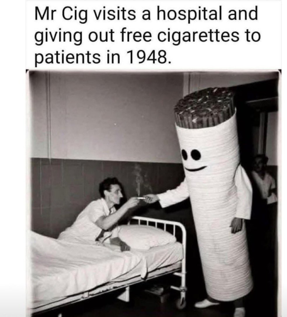 Mr. CIG and the Cyber Smoke: A Cautionary Tale from 1948 to Today In the  golden haze of 1948, hospitals weren't just places of healing—they were  social clubs, filled with clinking ashtrays