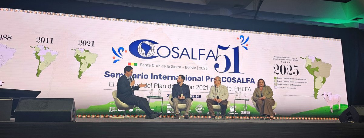 OIRSAoficial's tweet photo. El objetivo de la #COSALFA 51 fue evaluar los logros en la lucha contra la fiebre aftosa en las Américas🌎 y definir una nueva hoja de ruta para los desafíos post-2025. https://t.co/bT0IdkXMmP