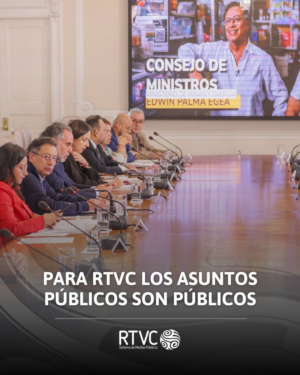 📺 Para RTVC los asuntos públicos son públicos 📺

🚨 Desde Señal Colombia y Radio Nacional, el Sistema de Medios Públicos está preparado para transmitir el Consejo de Ministros y las alocuciones presidenciales. Transparencia, acceso a la información y servicio público.
