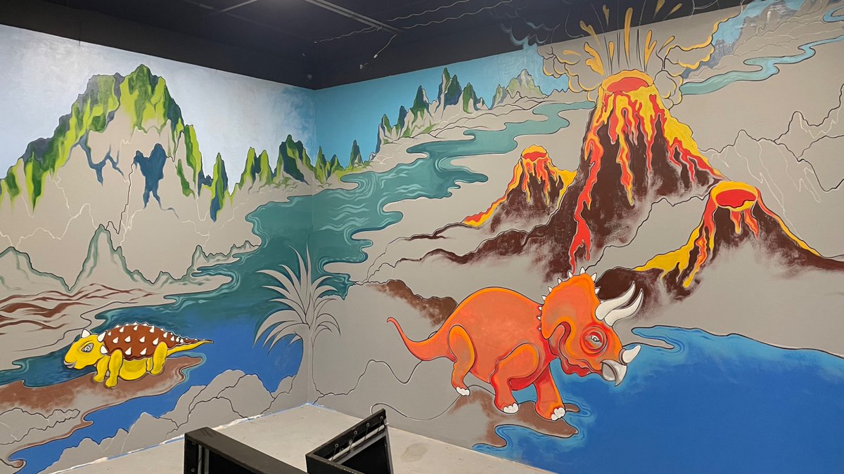 CoryTheCreative's tweet photo. Leesburg Florida Mural &amp; #Artwork update @ #Blastzone &amp; #Driftzone ! #mural #art
#handpainted #artist #handdrawn #landscape #octopus #partyzone #vipzone #hammerhead #outerspace #spaceshuttle #nasa #leesburg #florida #partytime #nerf #rival #xwing #Jupiter #SpaceX https://t.co/So2qR1JTh5