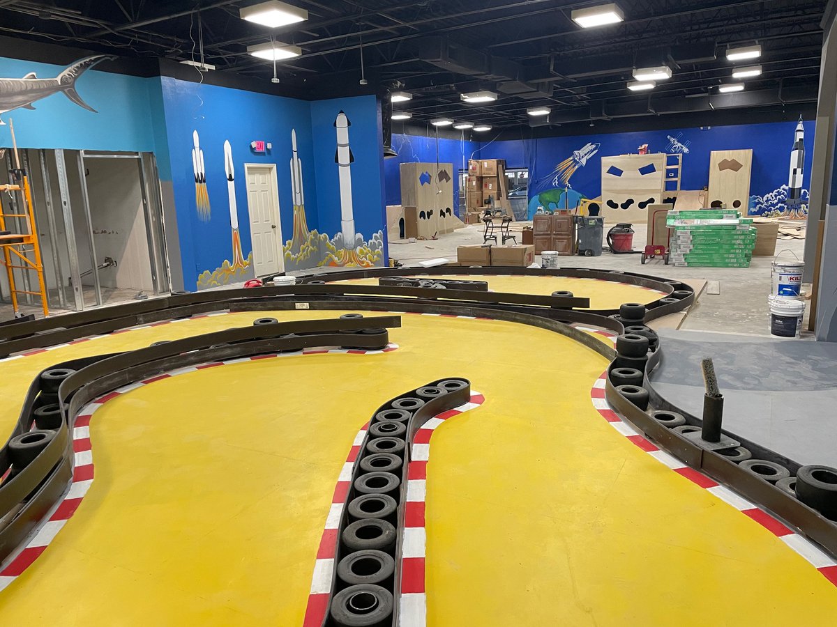 CoryTheCreative's tweet photo. Leesburg Florida Mural & #Artwork update @ #Blastzone & #Driftzone ! #mural #art
#handpainted #artist #handdrawn #landscape #octopus #partyzone #vipzone #hammerhead #outerspace #spaceshuttle #nasa #leesburg #florida #partytime #nerf #rival #xwing #Jupiter #SpaceX https://t.co/So2qR1JTh5