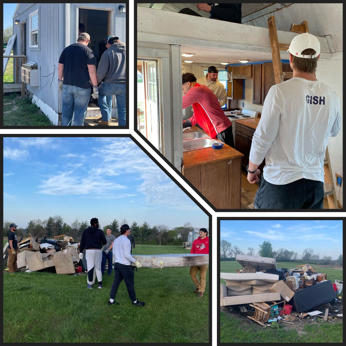 UCMFootballTeam's tweet image. The Mules are back at it for weekend #2 of helping the less fortunate through Journey Home! #HomeReno group 5 is putting in that work! #EPIC