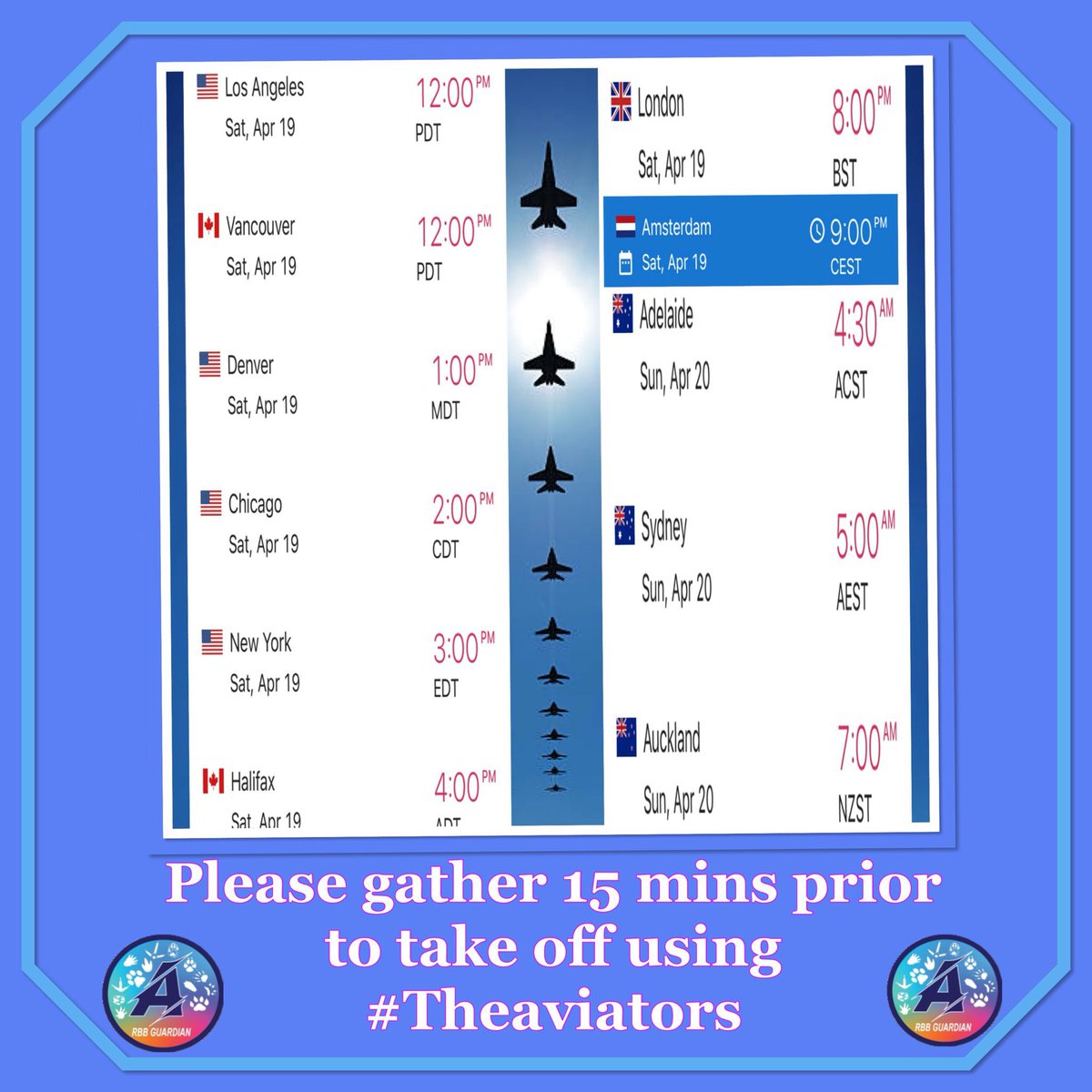 Captain Rocky: Calling all <a href="/AnipalAviators/">The Anipal Aviators</a> The Quarterly Tribute flight is next Saturday led by Captain Zippy <a href="/BungandZip/">Zippy, Freddie, Brodie and Angel Bungle🌈</a> #TheAviators #NewProfilePic