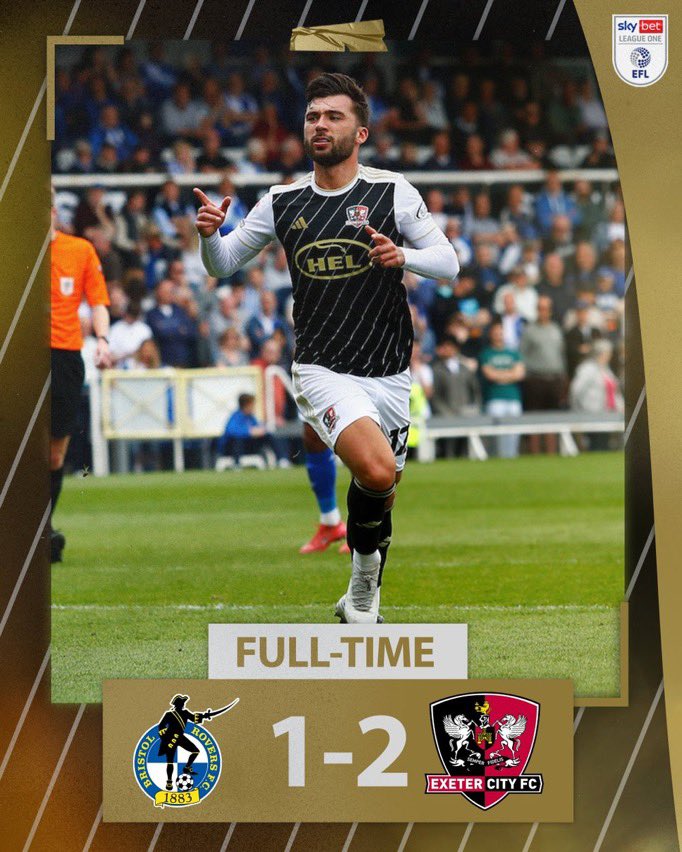 Bristol Rovers (1.01) 1-2 (0.81) Exeter City

Another 3 points picked up in our playground 👀

#ECFC #BRFC