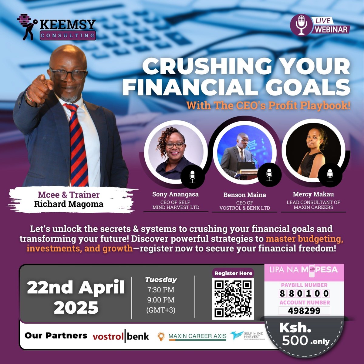 KeemsyConsult's tweet photo. Echoes aside... Have you signed up for our upcoming webinar ?
If not , this is the right time!
https://t.co/eIiVnU4jem
 Sign up &amp; Dm Admin akupange. 
See you on the 22nd 🫱🫲
#EchoesOfKeemsy 

( Sifuna #TheWayRevival #ARSBREN Piastri Brentford #DevkiFacts ) https://t.co/LaXGXWevBB