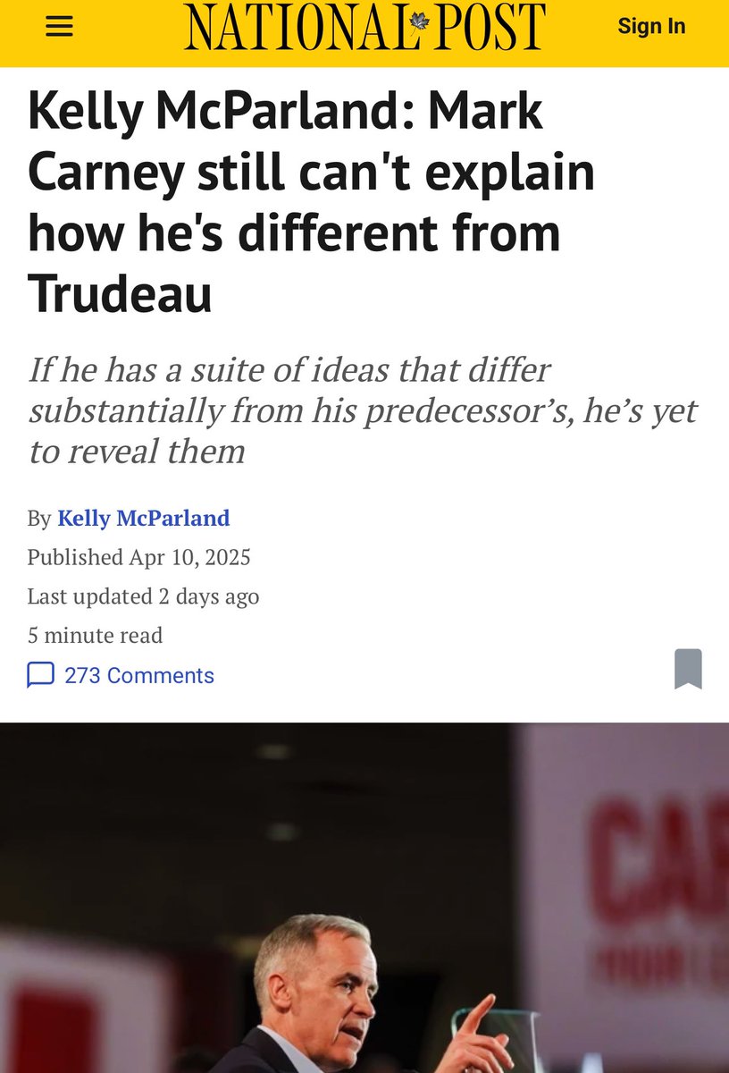 Remember: Carney is not going to bring change. 

He supports all the wacko Trudeau policies that caused:

Inflation

Doubling of housing costs

Crime and drugs soaring

$ billions in cancelled projects. 

The only way to get real change is to vote Conservative!