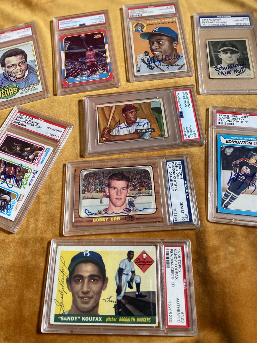 collect_rea's tweet photo. A great selection of signed #rookiecards in our Spring Catalog Auction. Here's a snapshot of just a few!

https://t.co/JFul8bJXrQ

#thehobby #whodoyoucollect #sportscards #signedcards #psa #psacards #footballcards #baseballcards #basketballcards #hockeycards https://t.co/snpUtNNHFZ