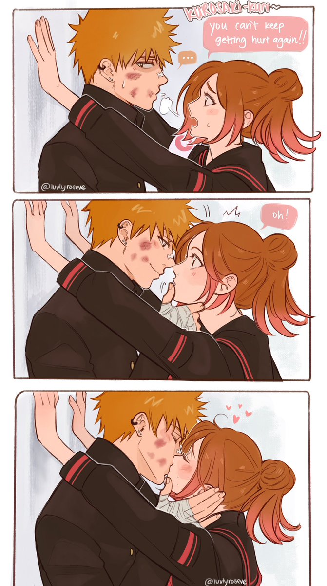 luvlyroseve's tweet photo. he loves when she worries about him 🤭
#ichihime #BLEACHApril https://t.co/3sdLjcsrLI
