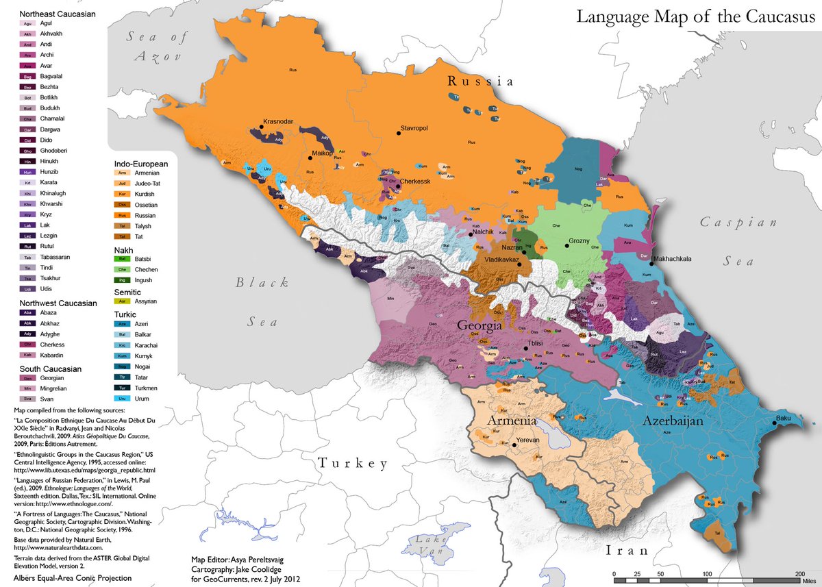 pancaucasus's tweet image. Language Map of the Caucasus 

Asya Pereltsvaig &amp;amp; Jake Coolidge / GeoCurrents