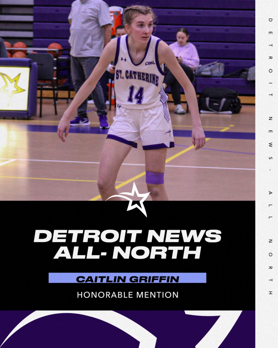 Huge congrats to Caitlin Griffin on being named to the All North Team by the Detroit News as an Honorable Mention!  Your hard work, dedication, and passion for the game continue to shine bright. You earned every bit of this recognition, and we couldn’t be prouder.