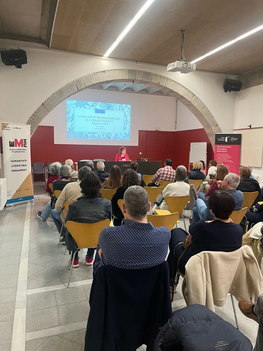 Càtedra de Literatura Tom Sharpe (@catedrasharpe) on Twitter photo Dimarts 8 d'abril, a la <a href="/LaMerceGirona/">La Mercè Girona</a> es va dur a terme la penúltima jornada de la segona edició del cicle #ShakespeareAvui, «La recepció de Shakespeare a Catalunya: els paisatges de la traducció», amb Helena Buffery.
Esperem que us agradés! 🖋️ Dimarts 8 d'abril, a la <a href="/LaMerceGirona/">La Mercè Girona</a> es va dur a terme la penúltima jornada de la segona edició del cicle #ShakespeareAvui, «La recepció de Shakespeare a Catalunya: els paisatges de la traducció», amb Helena Buffery.
Esperem que us agradés! 🖋️