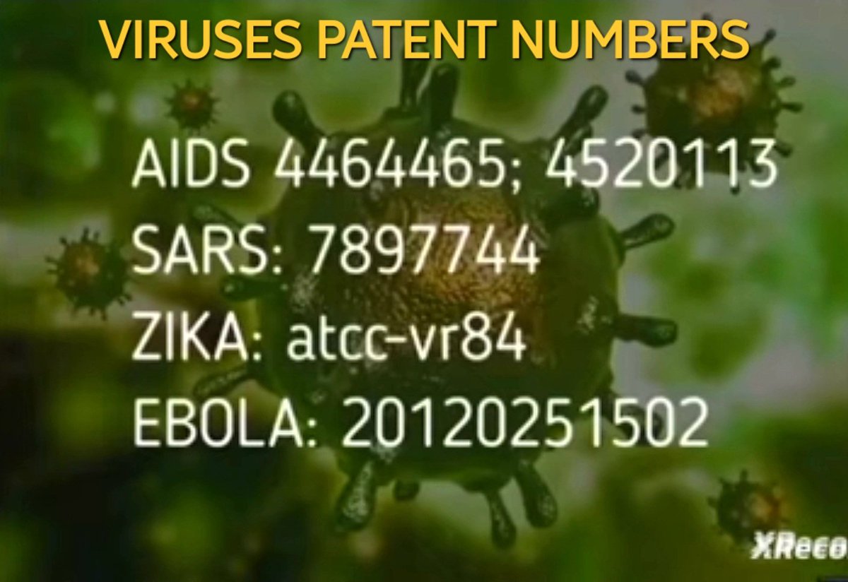 Aids_RSA's tweet photo. Viruses patent numbers?🤔 https://t.co/62jjaXtHvm