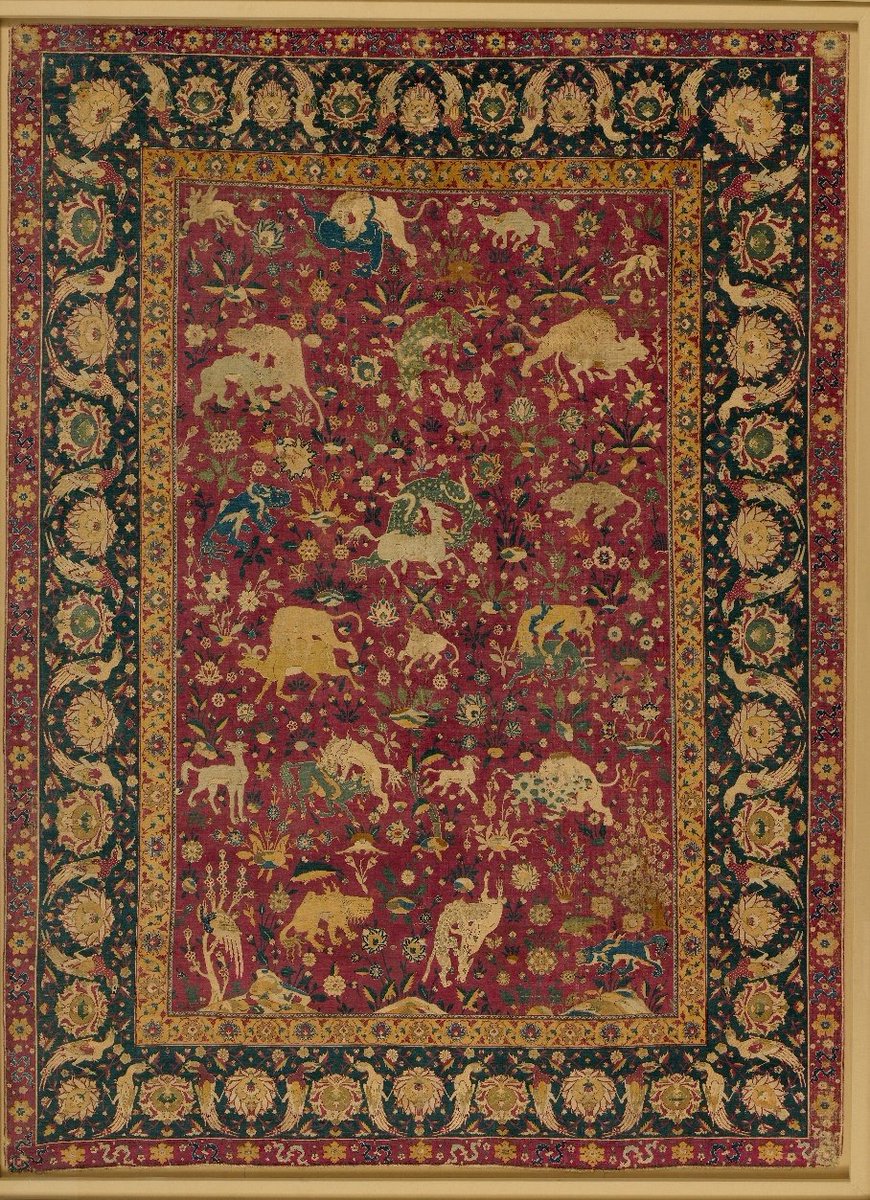 TURK1CCULTURE's tweet photo. Safavid carpet https://t.co/E5HS09xojv