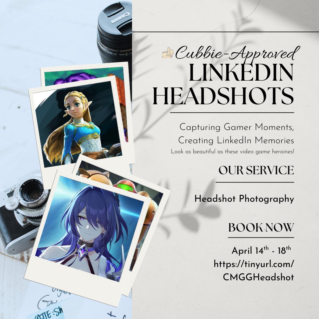 Job hunting, networking, or just need to update that old profile pic? 

Stop by and we’ll help you put your best face forward!

📅 April 14–18 (book here: tinyurl.com/CMGGHeadShot) 📍 VLSB Front Door/Main Steps! Spots are first come, first served. Let’s get you photo-ready! 💫