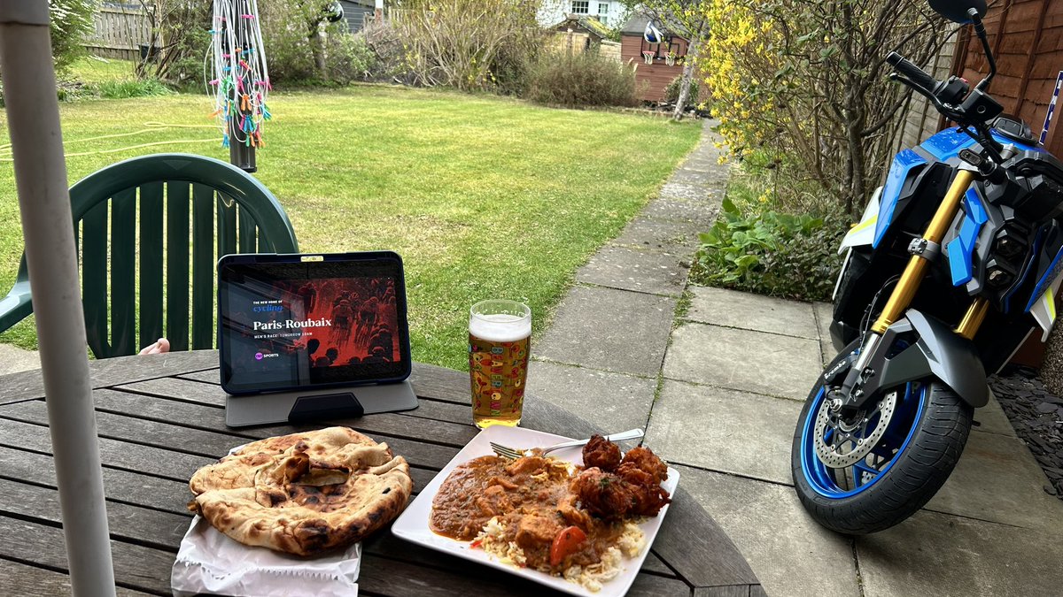 Its a tough life……
Moto Gp live, curry, bike, beer in the garden 😍👍