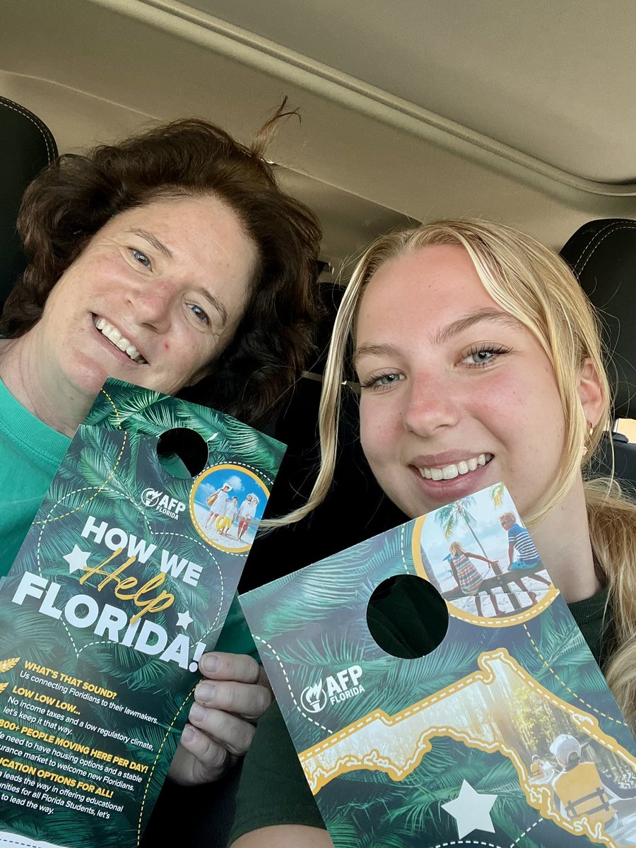 ForsterMorgen's tweet photo. Florida blessed us with cool weather today so we’re taking advantage of it by canvassing for @AFPFlorida Had a great day going out and talking to the community about TCJA! #ProtectProsperity #ExtendTCJA #TaxCutz https://t.co/j1M5iP2LEJ