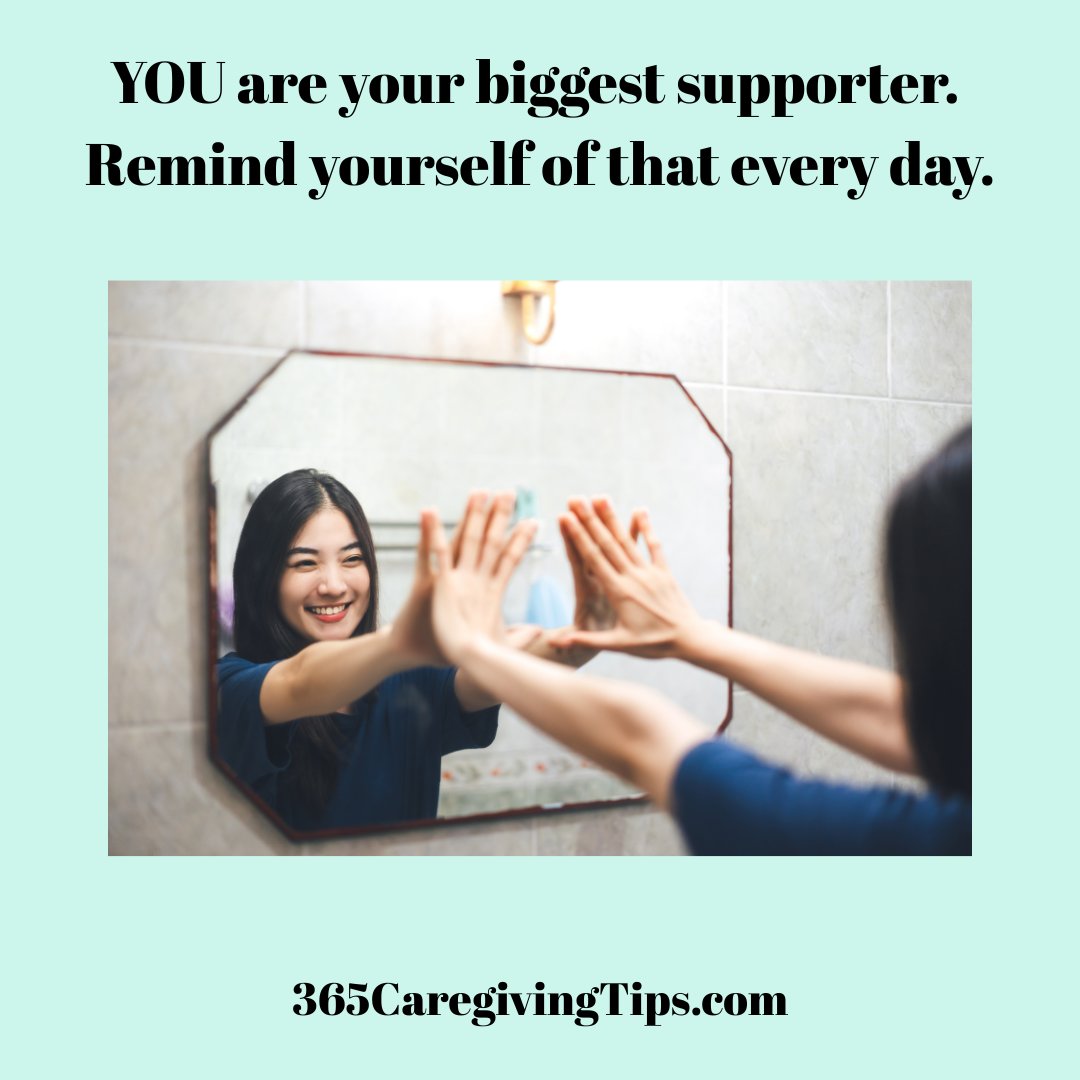 YOU are your biggest supporter. No one else is going to look after you and make decisions that are best for you. YOU have to look after yourself. What can you change that will be good for you? #caregiving